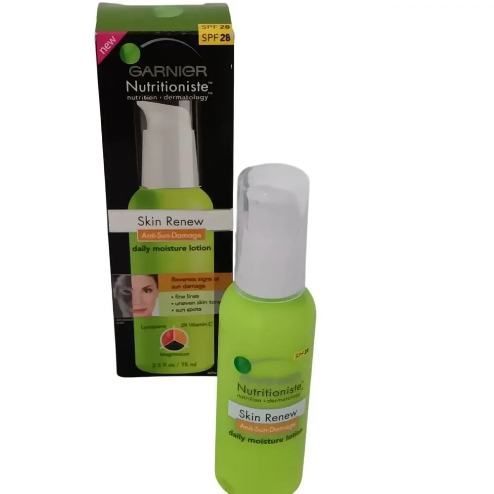 Garnier Nutrioniste Skin Renew Anti Sun Damage Dily Moisture Lotion 2.5 oz SPF28